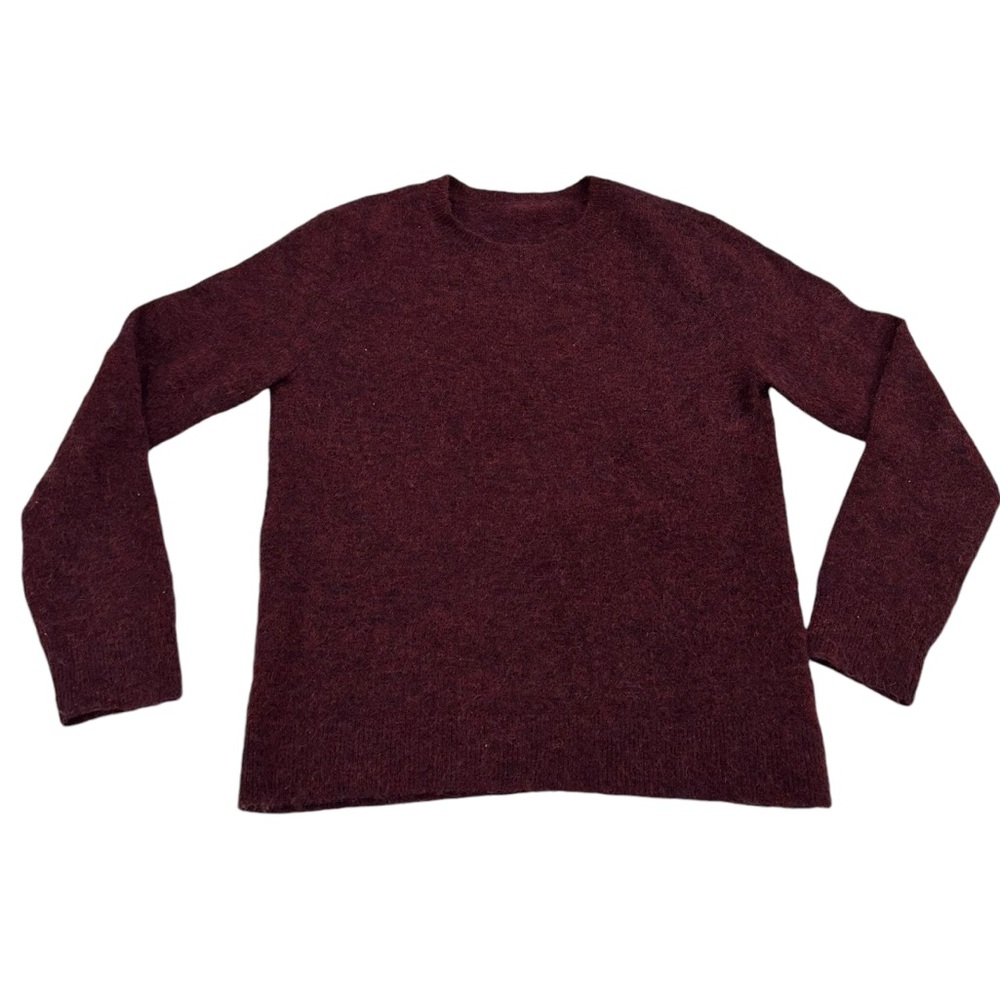 & other stories burgundy wool mohair blend sweater